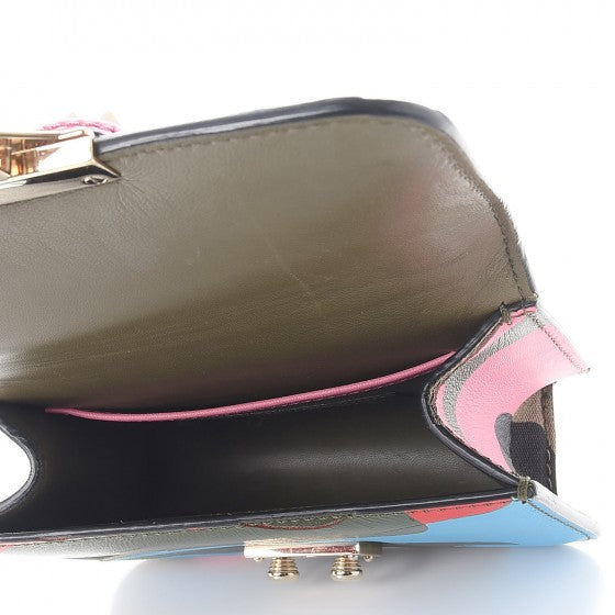 Valentino Garavani Nappa Canvas Camouflage Mini Glam Lock Rockstud Flap Multicolor 5 of 9