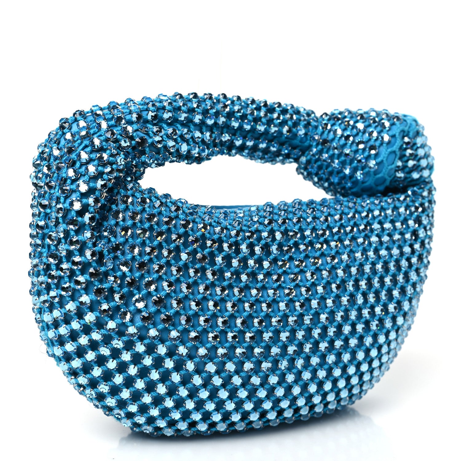 Bottega Veneta Mesh Crystal Nappa Intrecciato Mini Jodie Pool Aquamarine 2 of 10