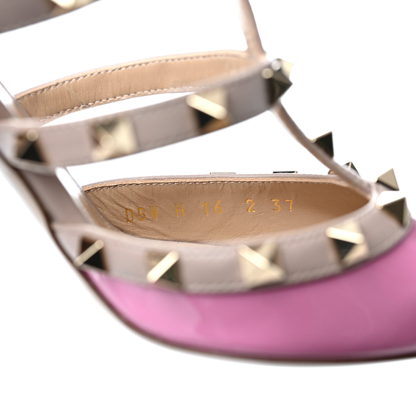 Patent Rockstud 90mm Cage Mules 37 Pink Orchid Poudre