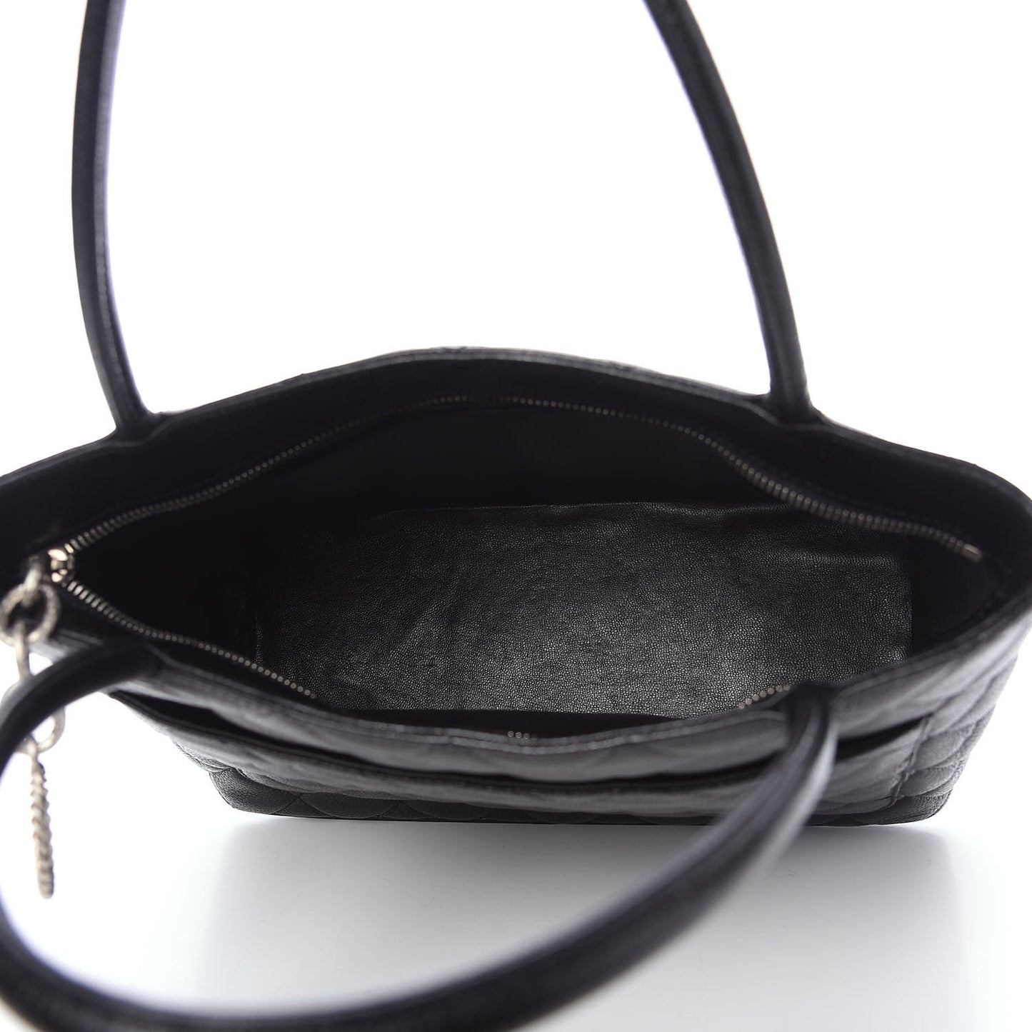 Caviar Quilted Medallion Tote Black