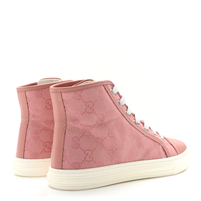 Gucci Monogram Womens High Top Sneakers 35.5 Pink 4 of 11