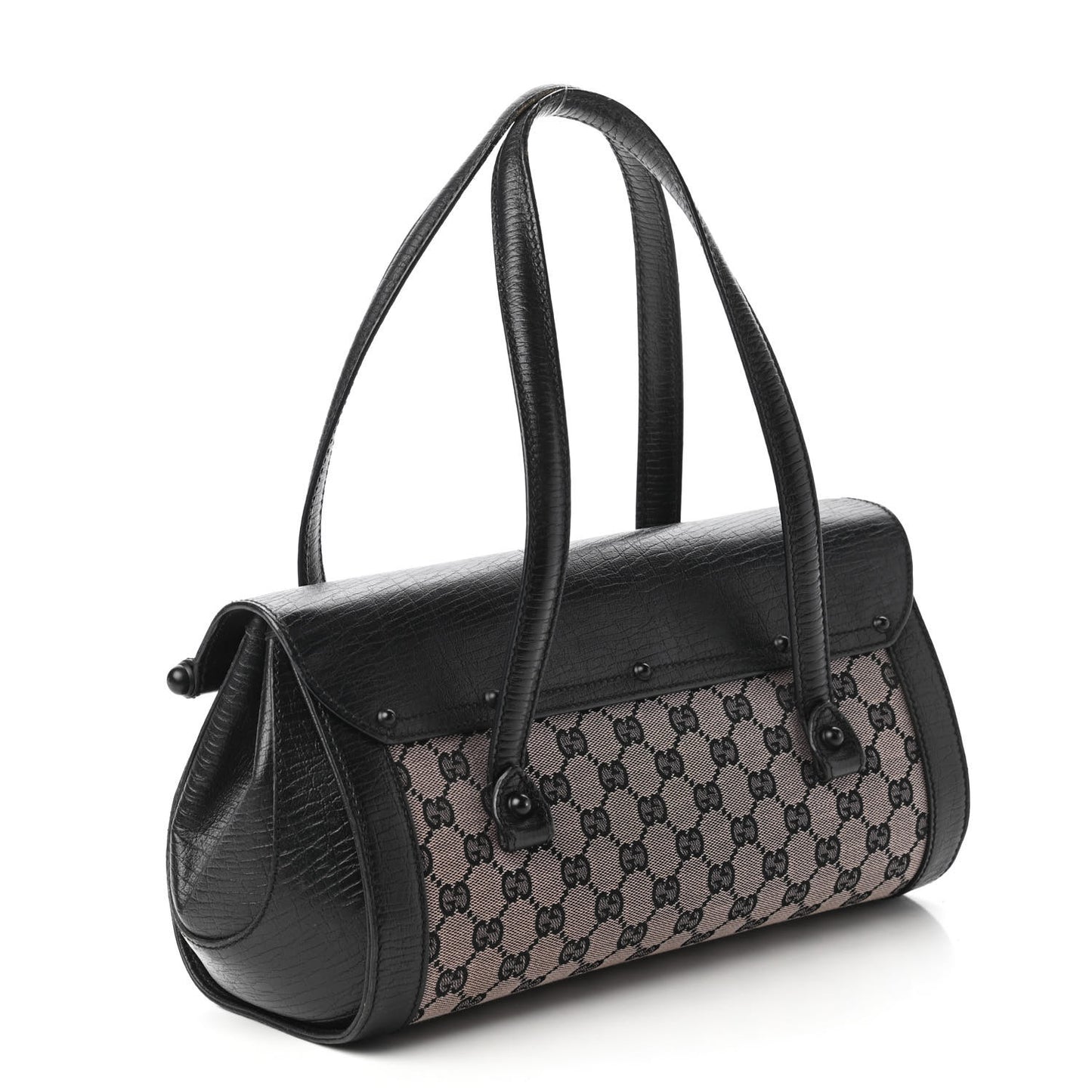 Monogram Bamboo Bullet Handbag Black