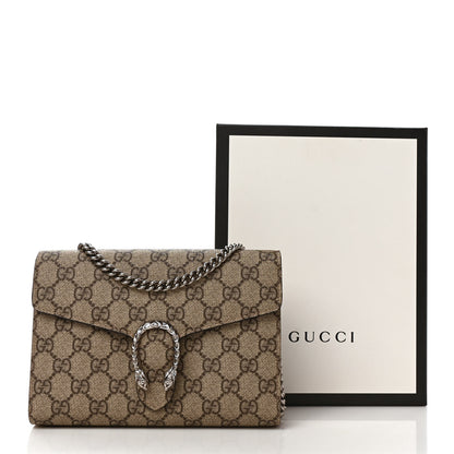 Gucci GG Supreme Monogram Mini Dionysus Chain Wallet Beige Vulcanic Red 9 of 9