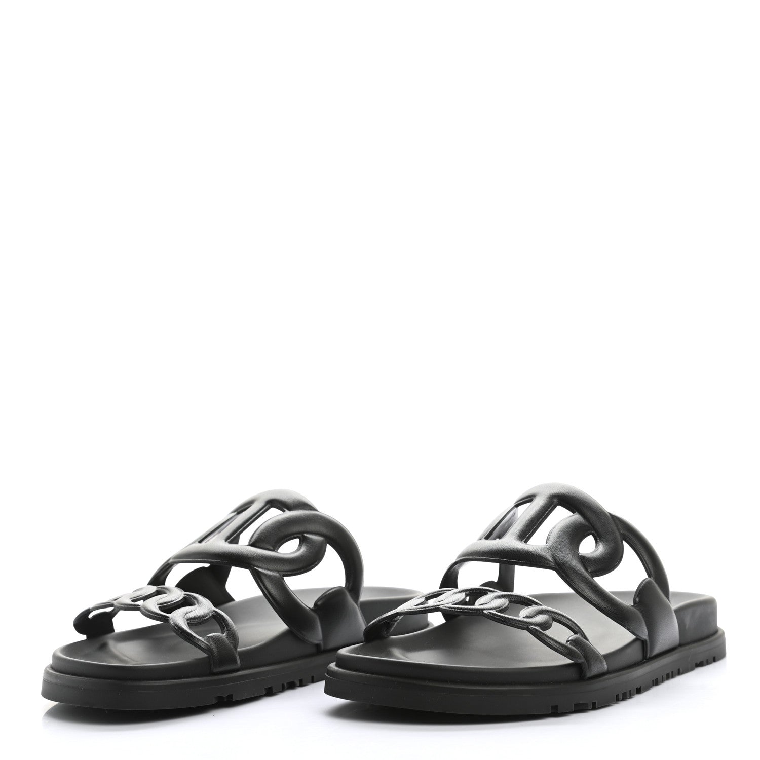 Hermes Nappa Extra Sandals 36 Black 3 of 10