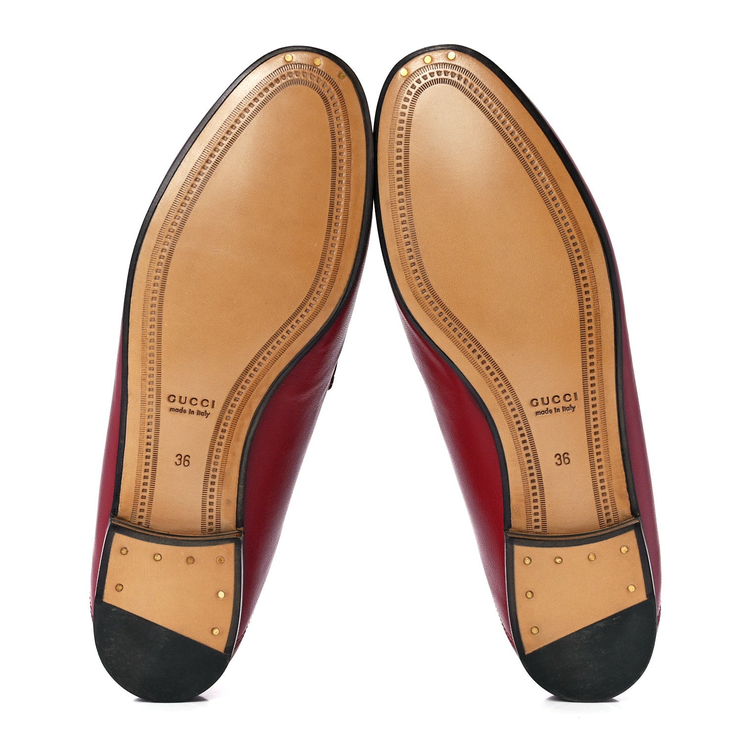Gucci Lambskin Womens Brixton Horsebit Loafers 36 Hibiscus Red 5 of 9