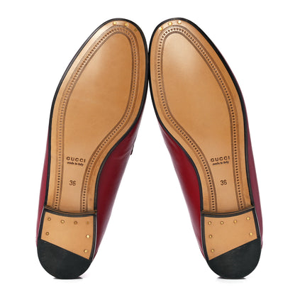 Gucci Lambskin Womens Brixton Horsebit Loafers 36 Hibiscus Red 5 of 9