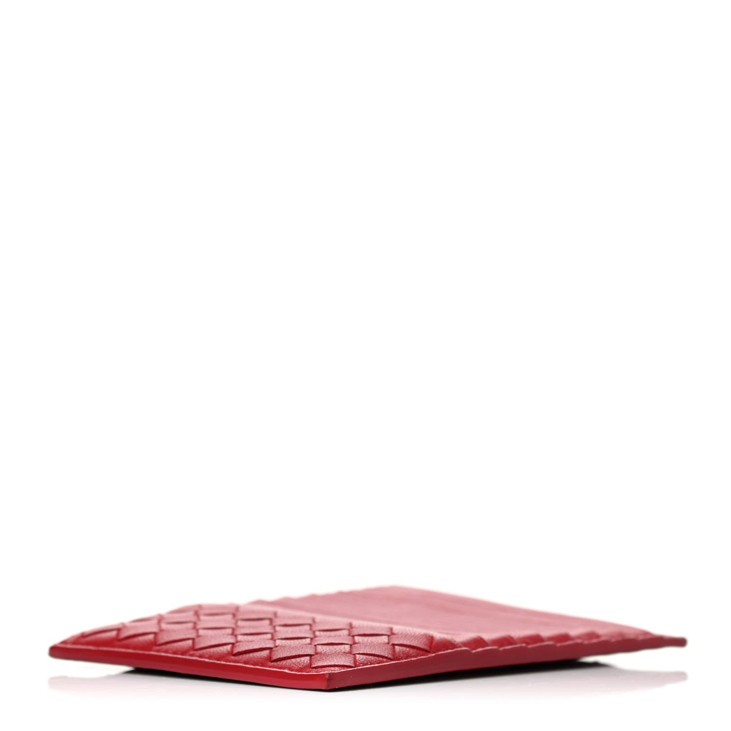 Bottega Veneta Nappa Intrecciato Card Case Red 3 of 4