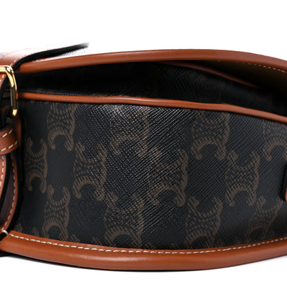 Celine Triomphe Canvas Medium Folco Bag Tan 8 of 8
