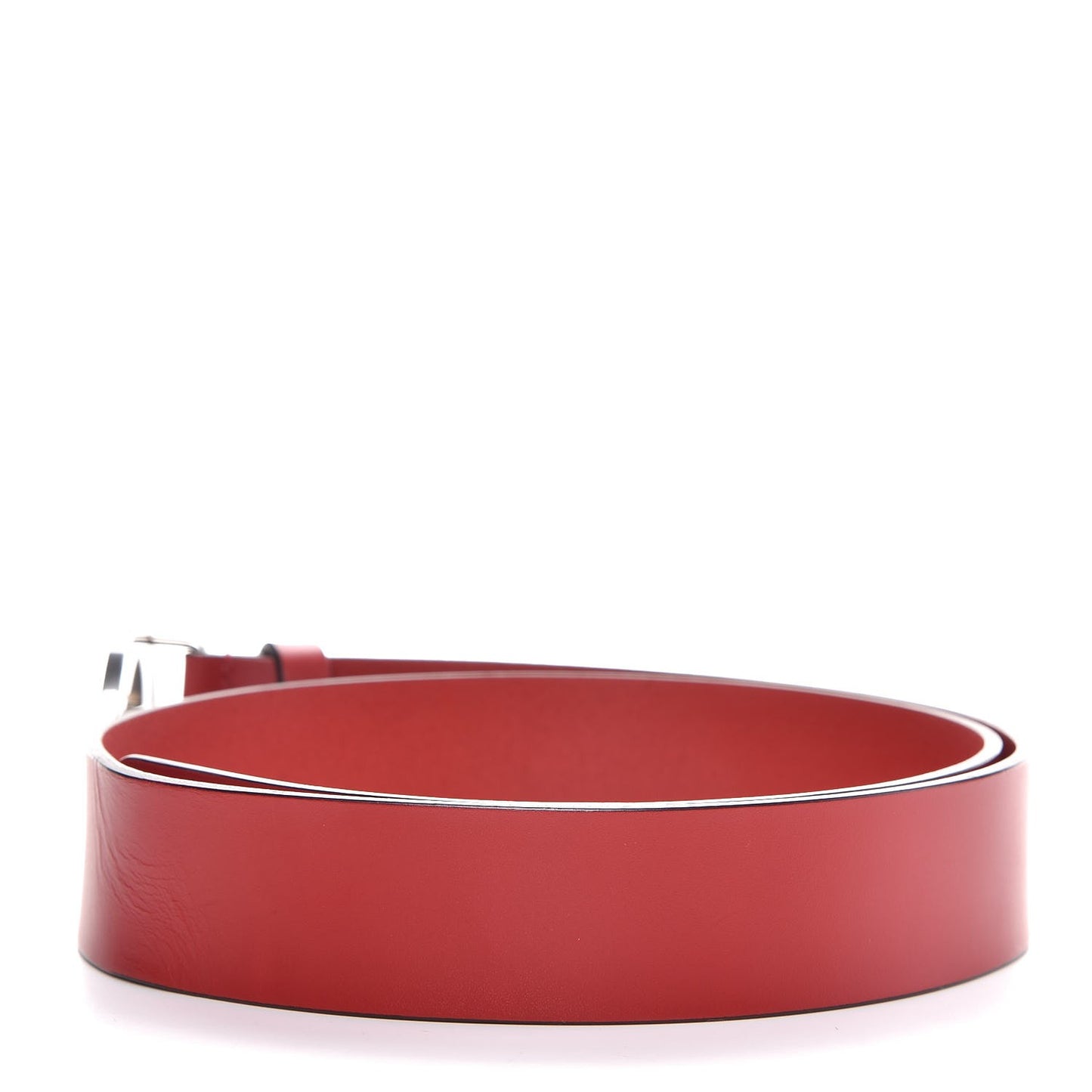 Selleria Calfskin Nickel Interlocking G 37mm Belt 90 36 Rosso