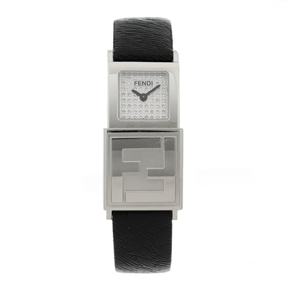 Fendi Stainless Steel Calfskin 20mm 5500L Quartz Watch Black 1 of 5