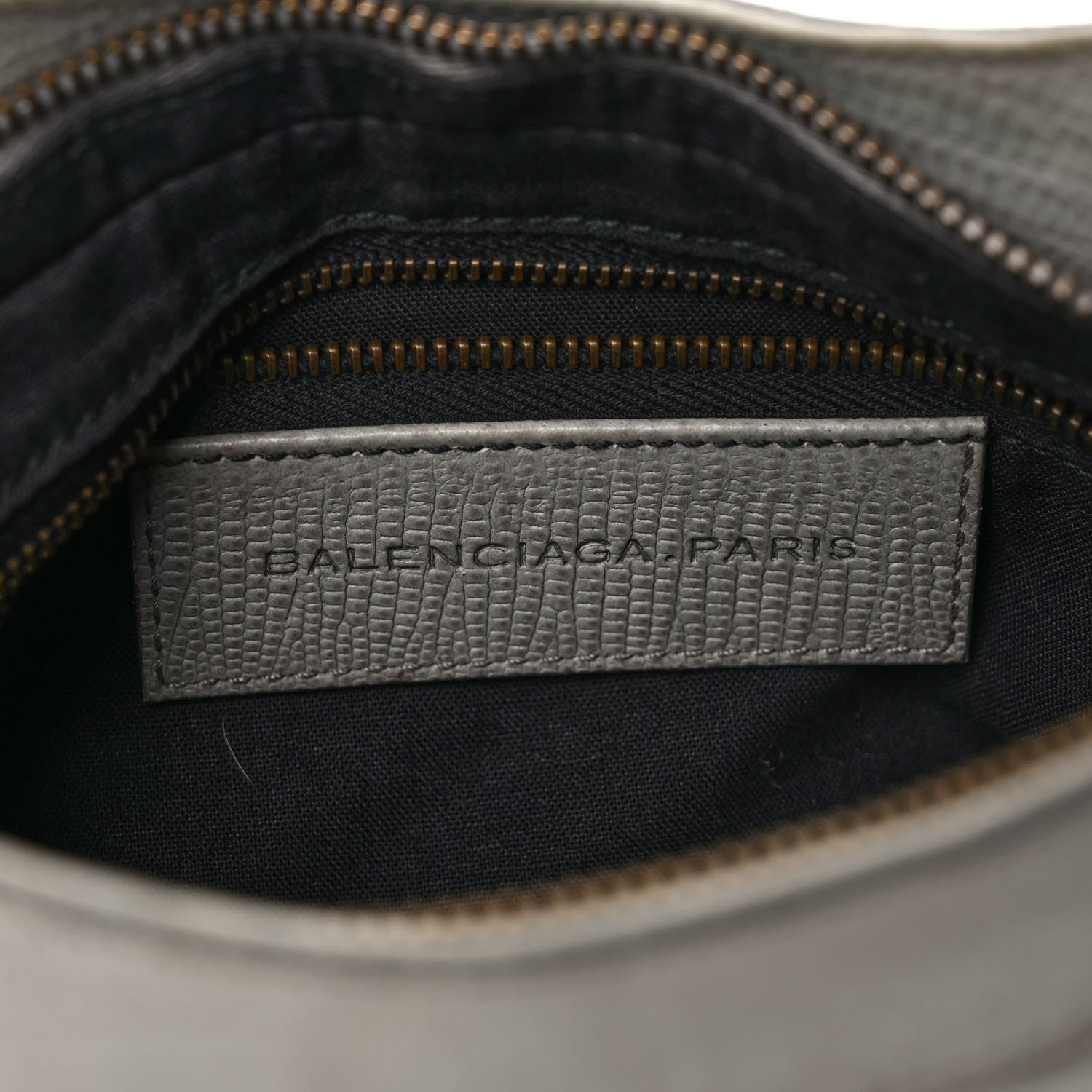 Balenciaga Agneau Lizard Embossed Classic Hardware Hip Gris Clair 6 of 15
