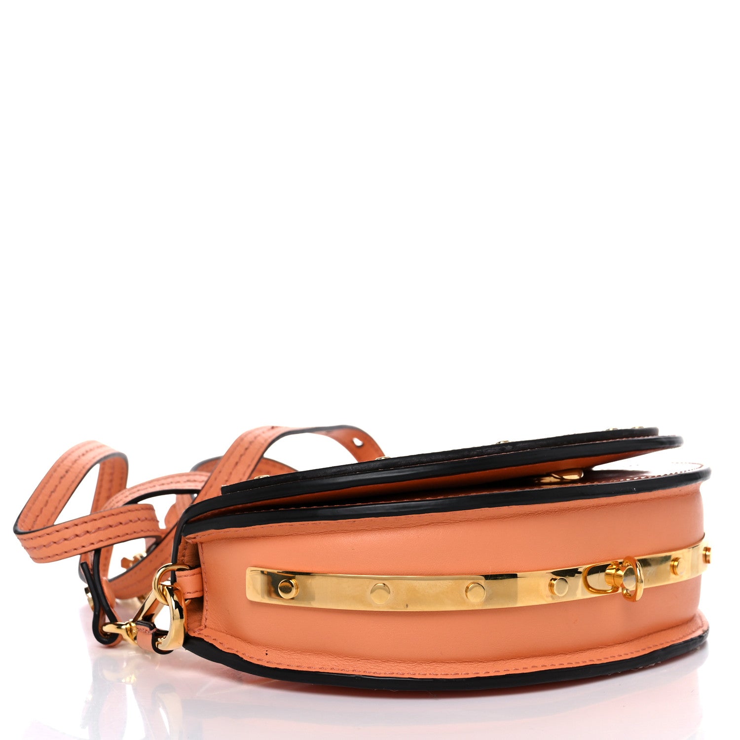 Chloe Spazzolato Sfumato Lambskin Calfskin Small Nile Bracelet Minaudiere Bag Ideal Blush 4 of 14
