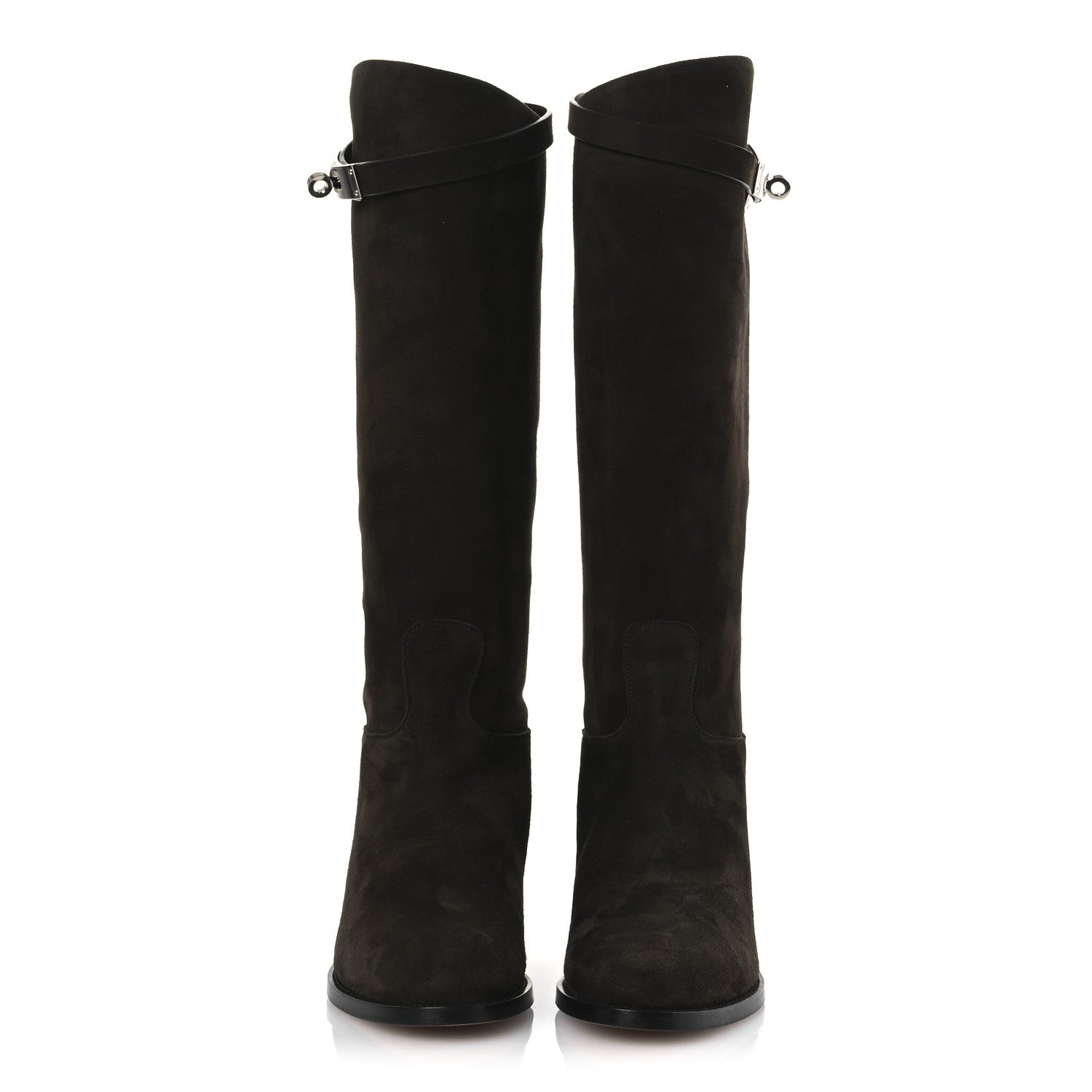 Hermes Suede Kelly Jumping Boots 35.5 Ecorce 3 of 11