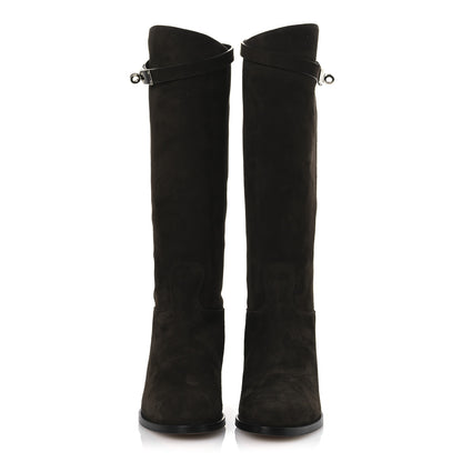 Hermes Suede Kelly Jumping Boots 35.5 Ecorce 3 of 11