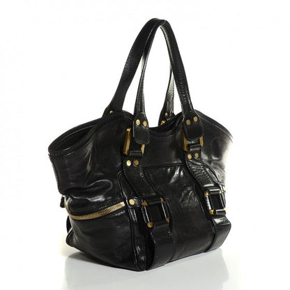 Jimmy Choo Calfskin Suede Marcia Tote Black 3 of 12