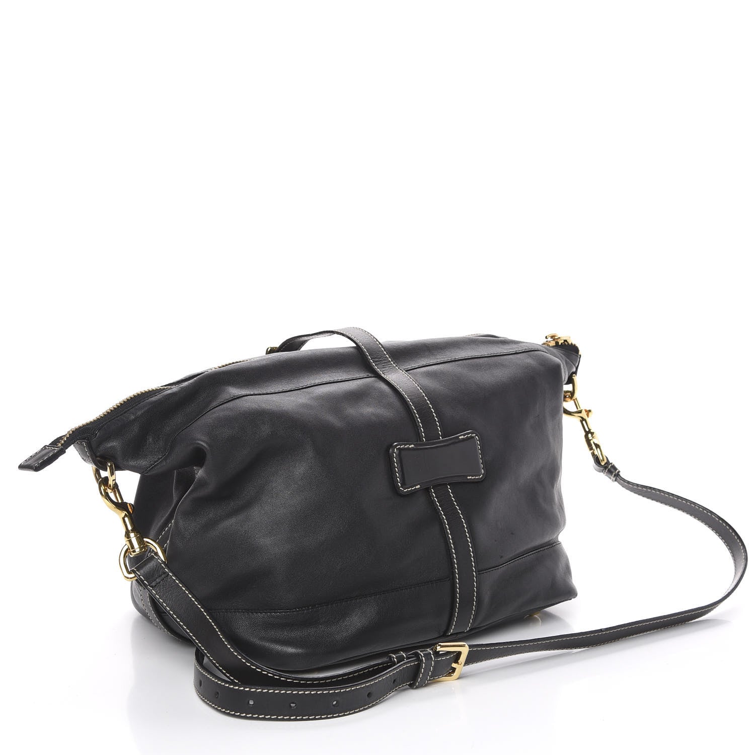 Loewe Lambskin Satchel Black Tan 4 of 15