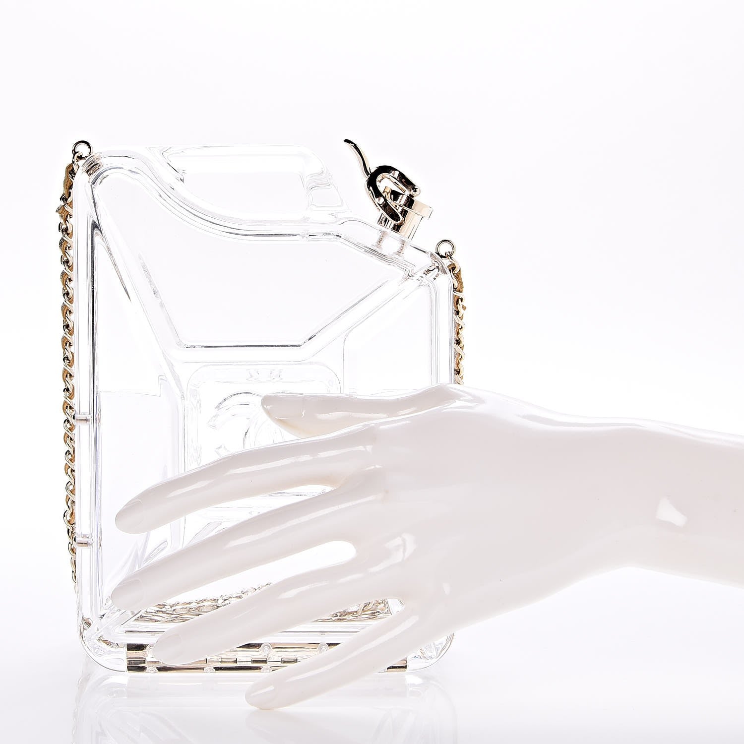 Chanel Plexiglass Dubai by Night Gas Tank Clutch 4 of 10