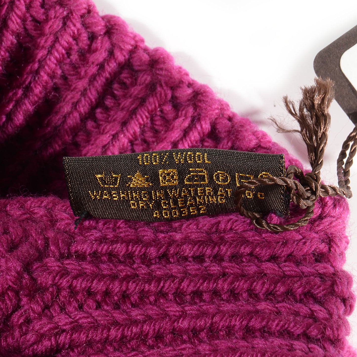 Wool Knit Constance Beanie Hat Fuchsia