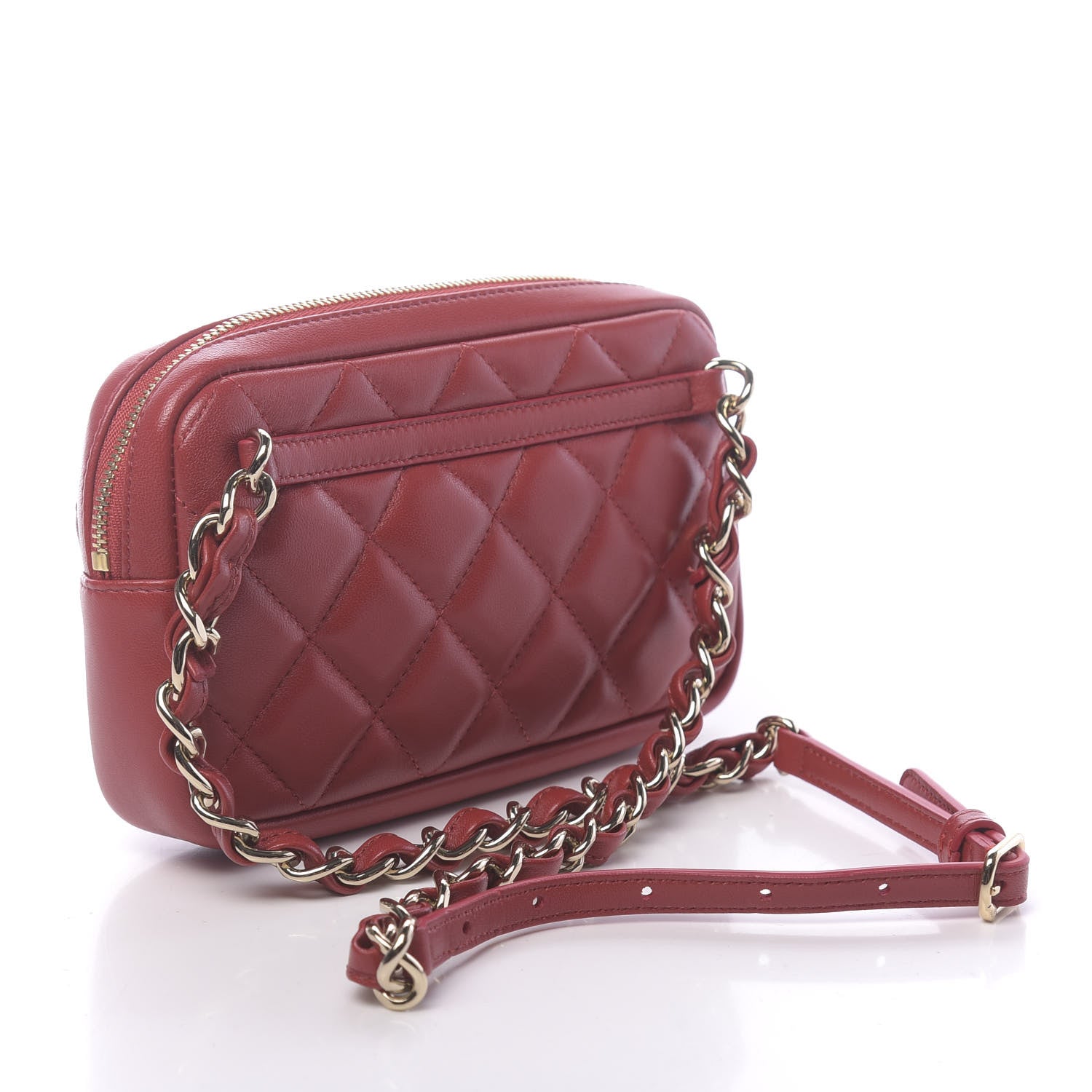 Chanel Lambskin Quilted Waist Bag Red 4 of 11