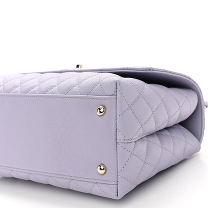 Chanel Caviar Quilted Small Coco Handle Flap Light Purple 10 of 11