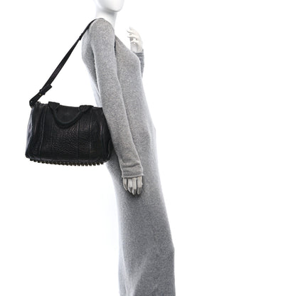 Alexander Wang Pebbled Lambskin Rocco Black Antique Brass Hardware 2 of 12