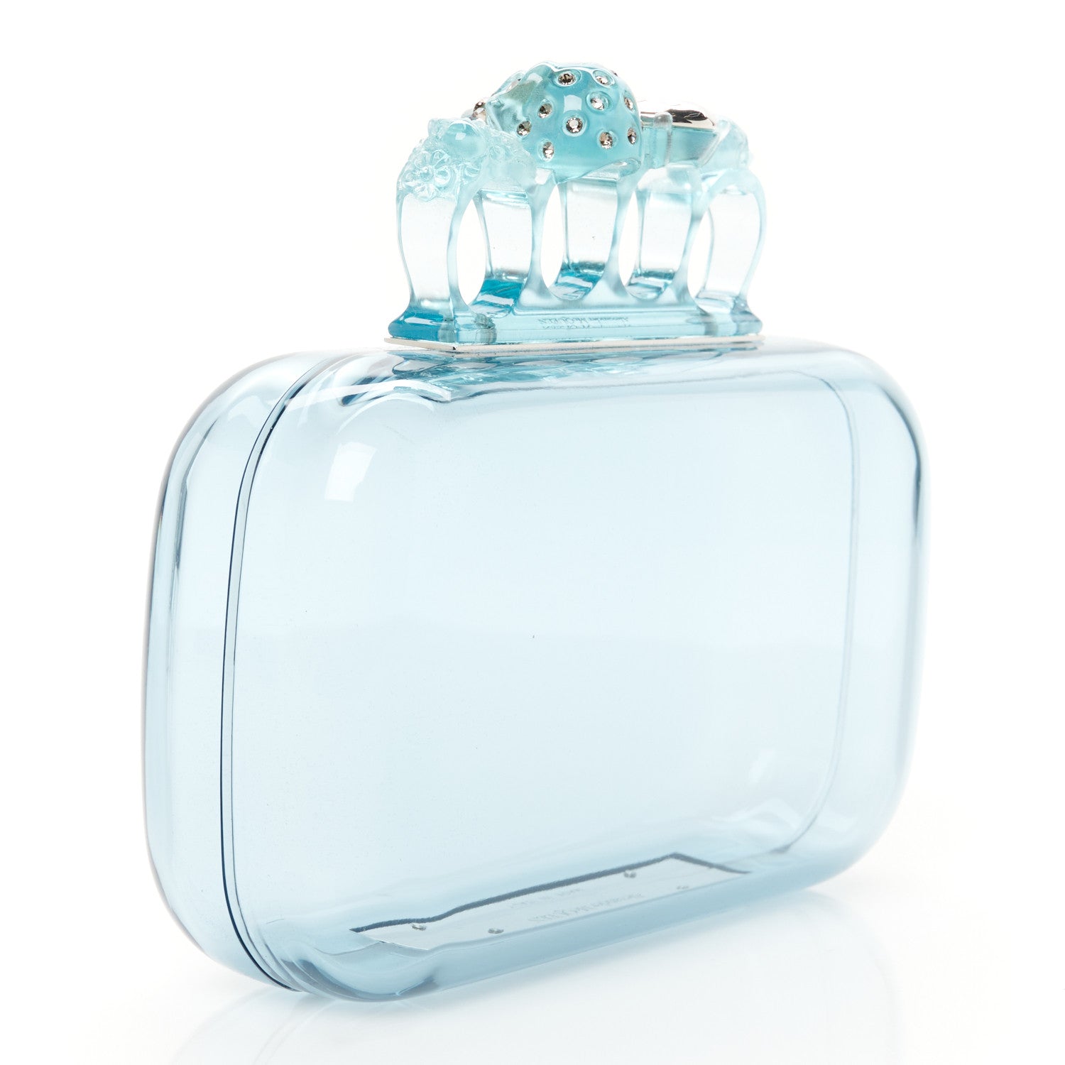 Alexander McQueen Resin Knuckle Clutch Pale Blue 3 of 12