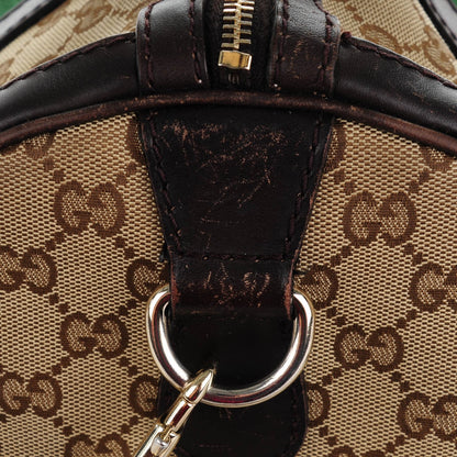 Gucci Monogram Vintage Web Medium Boston Dark Brown 8 of 12