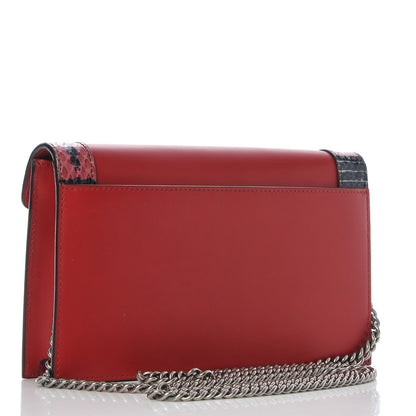 Gucci Snakeskin Calfskin Lilith Shoulder Bag Hibiscus Red 4 of 9