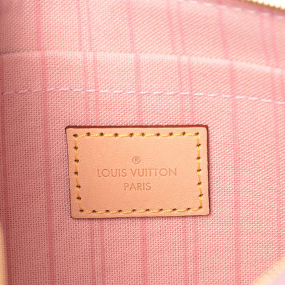 Louis Vuitton Damier Azur Neverfull MM GM Pochette Rose Ballerine 6 of 9