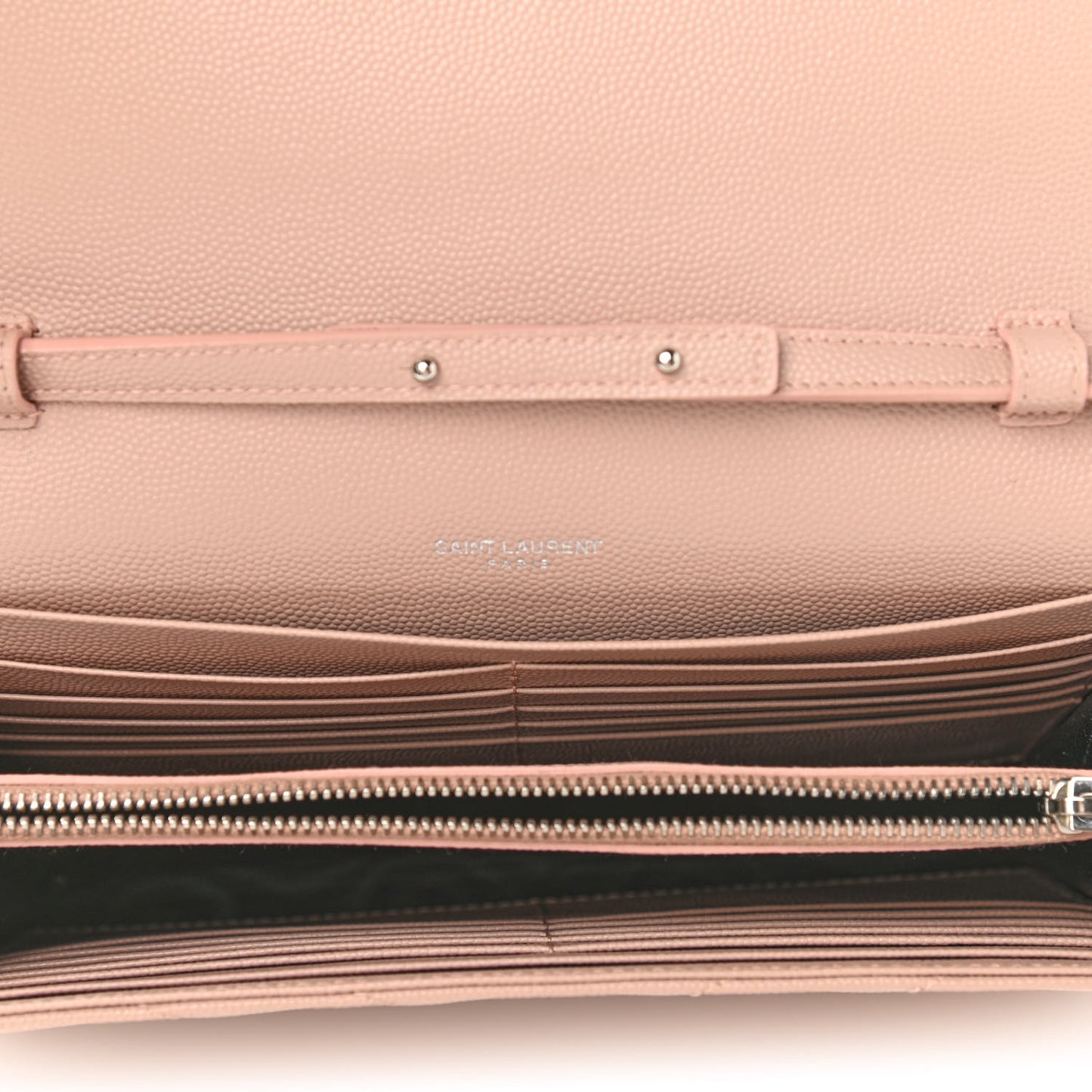 Grain De Poudre Matelasse Chevron Cassandre Chain Wallet Pale Pink
