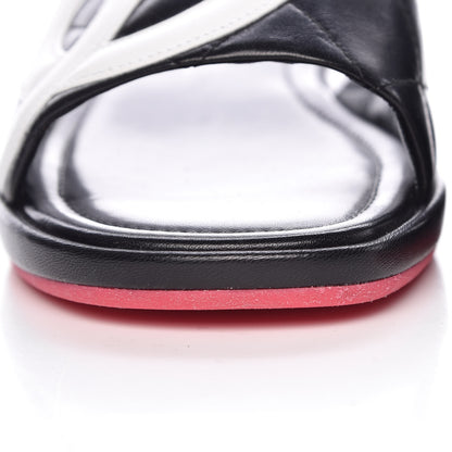 Chanel Calfskin Cambon CC Flat Slide Sandals 36.5 Black 8 of 11