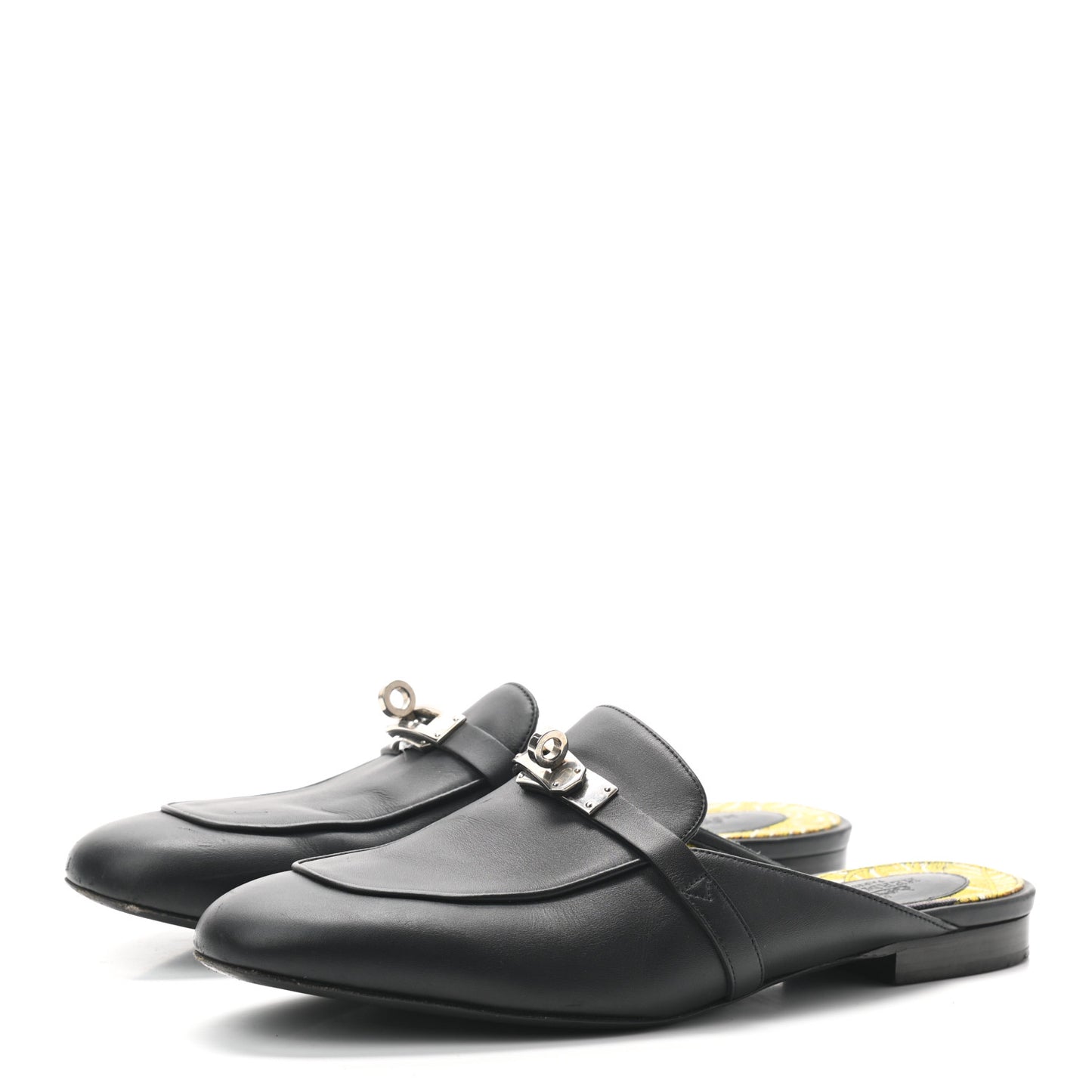 Calfskin Oz Mules 40 Black