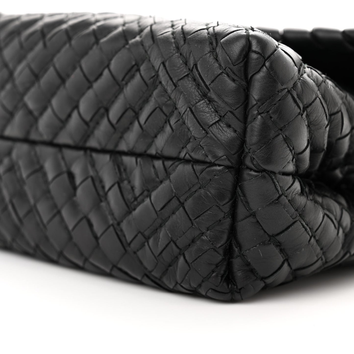 Nappa Intrecciato Baby Olimpia Shoulder Bag Black