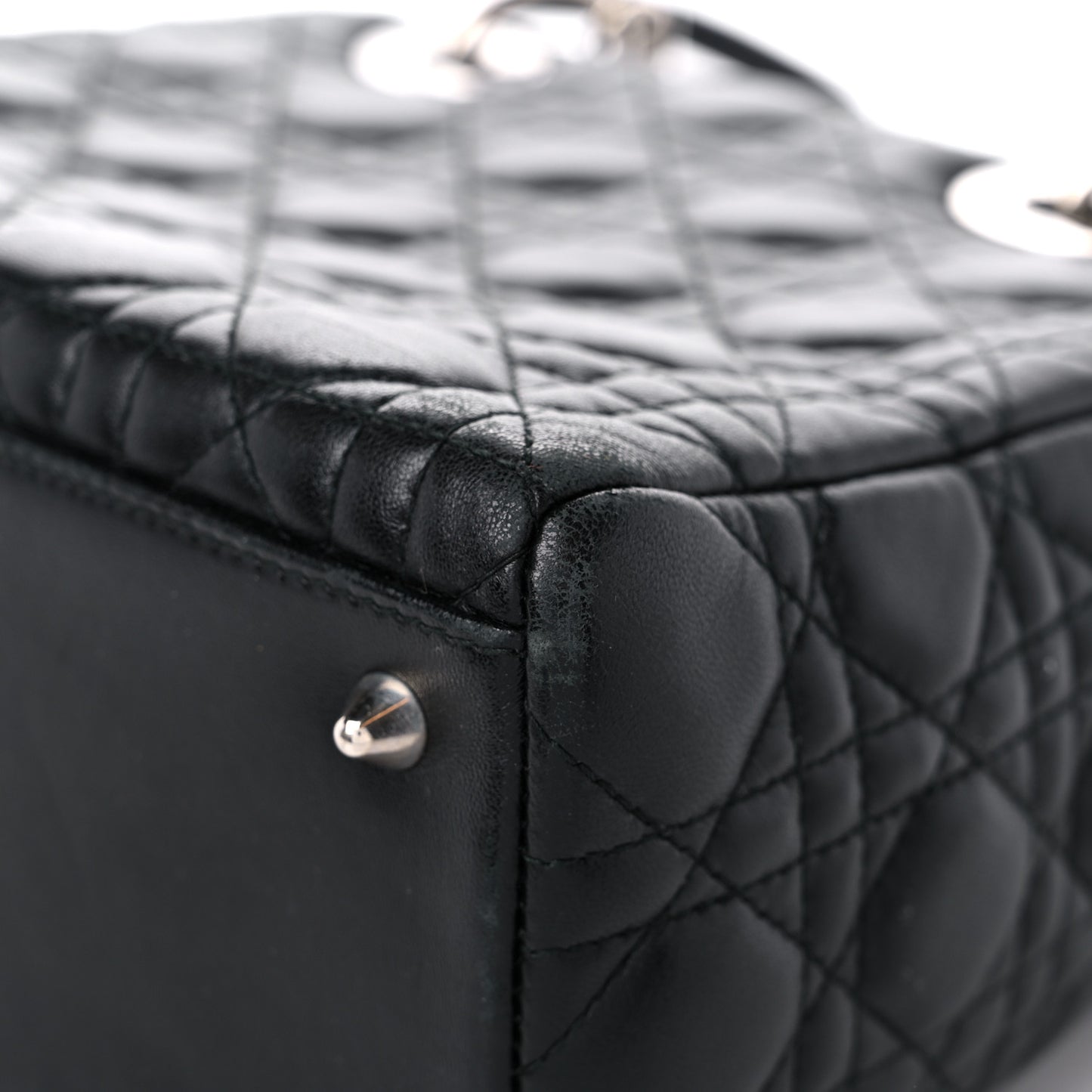 Lambskin Cannage Medium Lady Dior Black