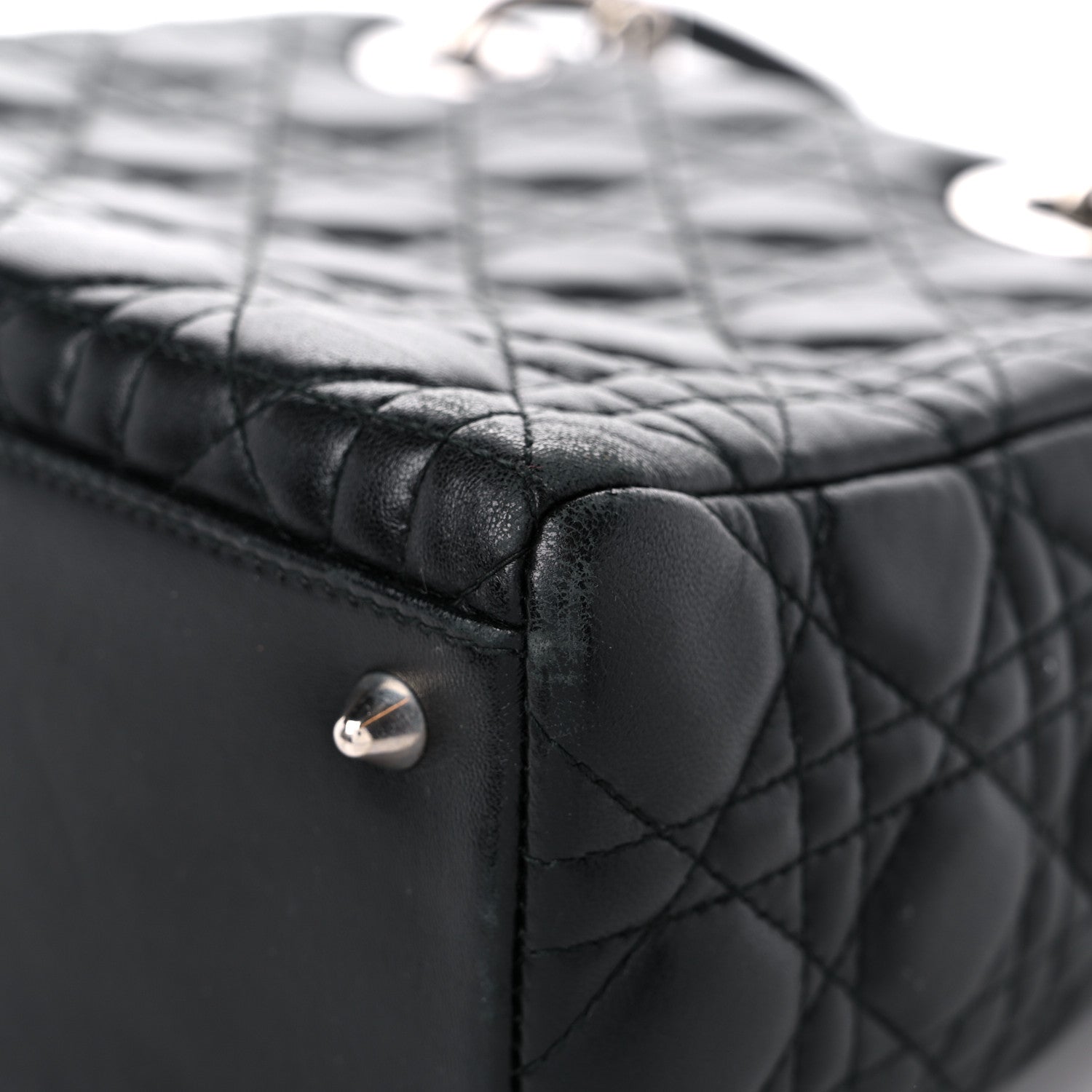 Christian Dior Lambskin Cannage Medium Lady Dior Black 11 of 16