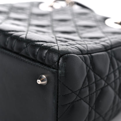 Christian Dior Lambskin Cannage Medium Lady Dior Black 11 of 16