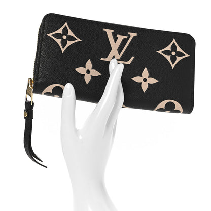 Louis Vuitton Empreinte Monogram Giant Zippy Wallet Black Beige 2 of 7