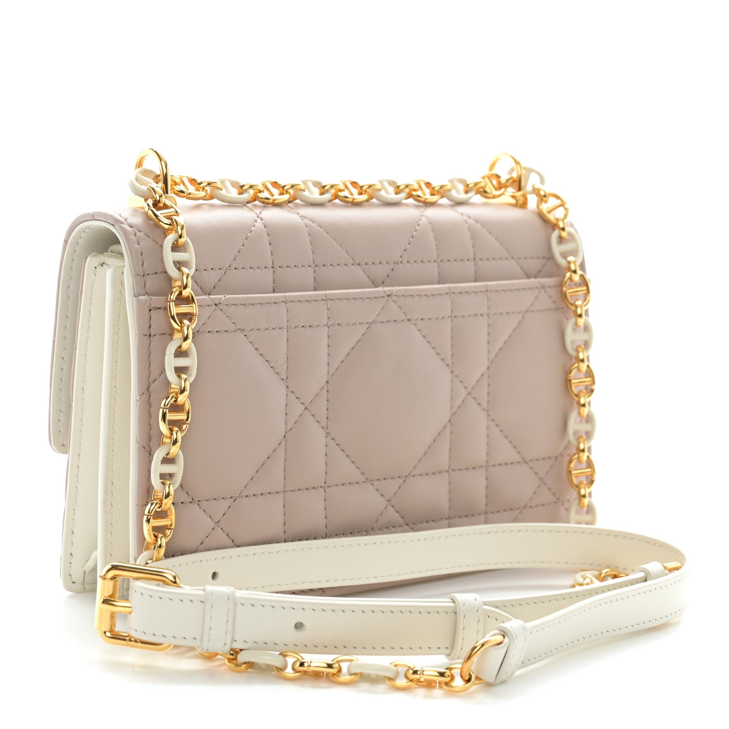 Lambskin Macrocannage Bi-Color Mini Miss Caro Bag Rose Quartz