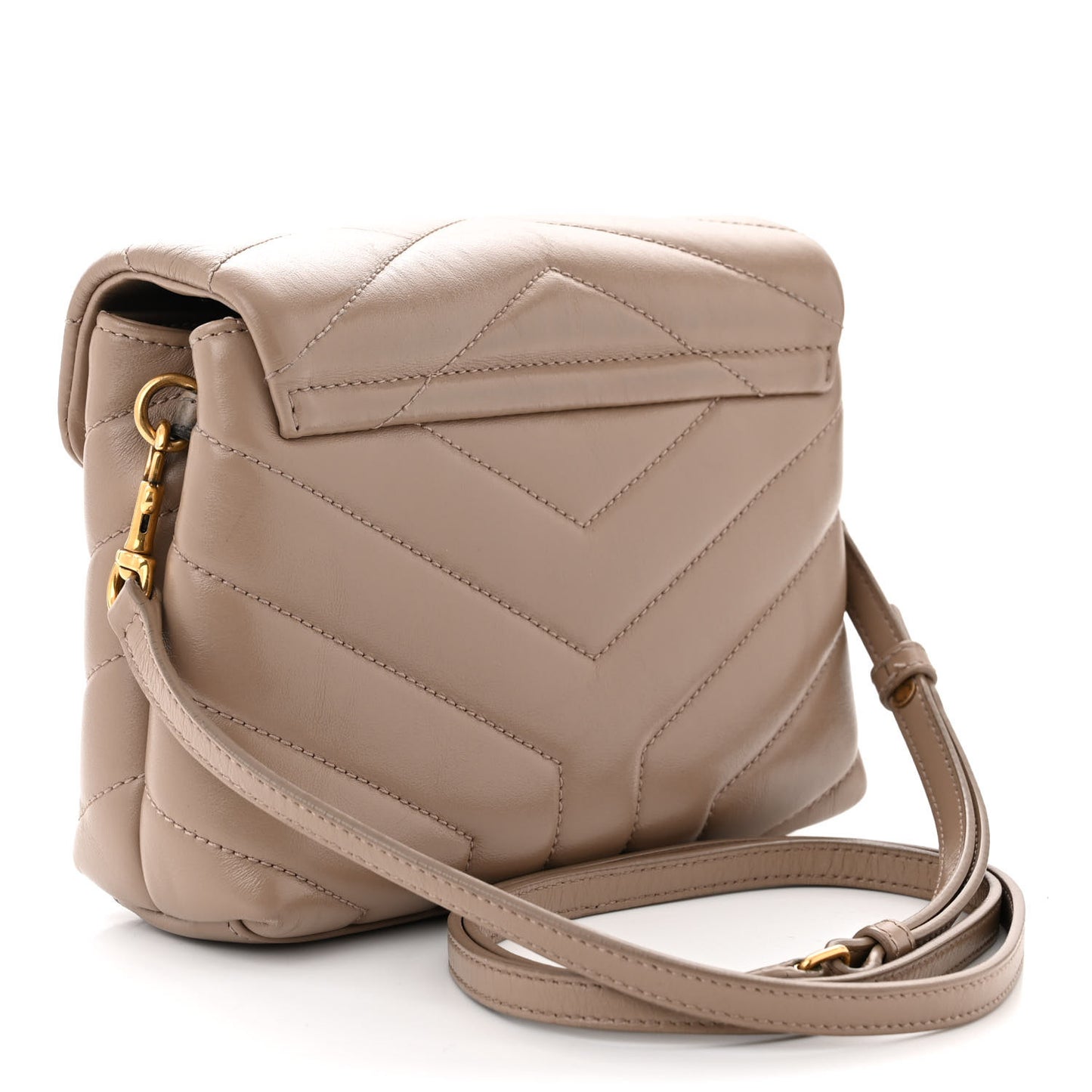 Calfskin Y Quilted Monogram Toy Loulou Crossbody Bag Dusty Grey
