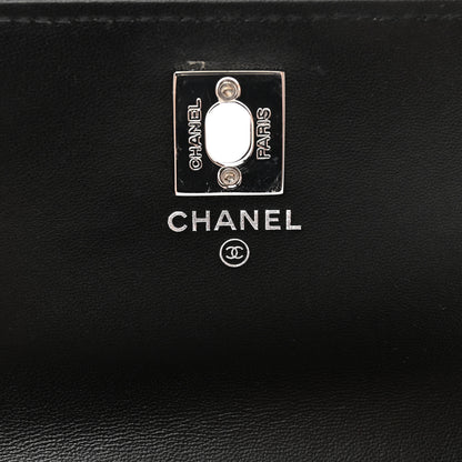 Chanel Lambskin Quilted Metal Top Handle Crossbody Flap Black 6 of 12