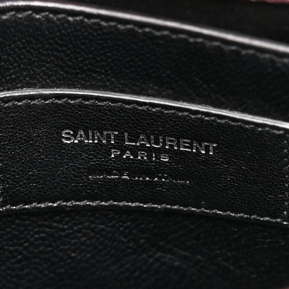 Saint Laurent Sheepskin Matelasse Chevron Monogram Medium College Bag Amaranto 7 of 14