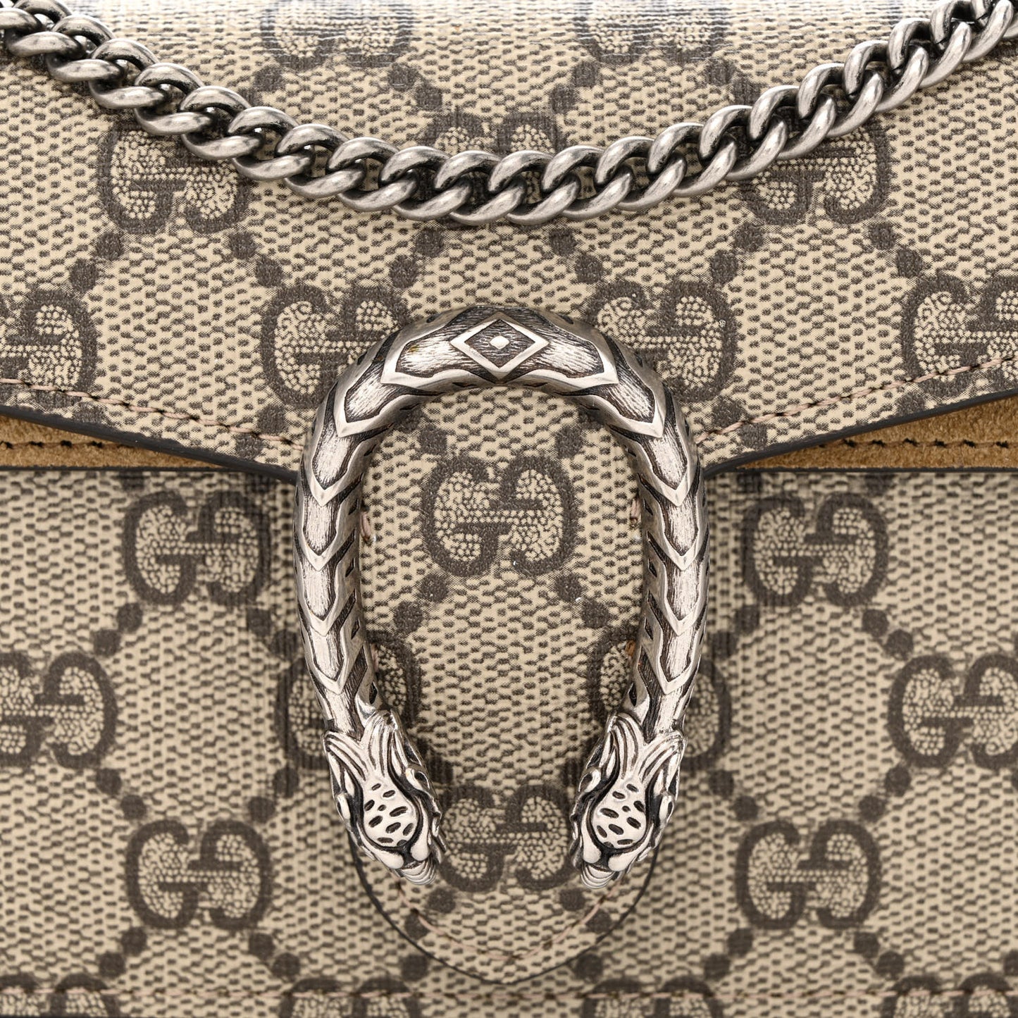 GG Supreme Monogram Super Mini Dionysus Shoulder Bag Taupe