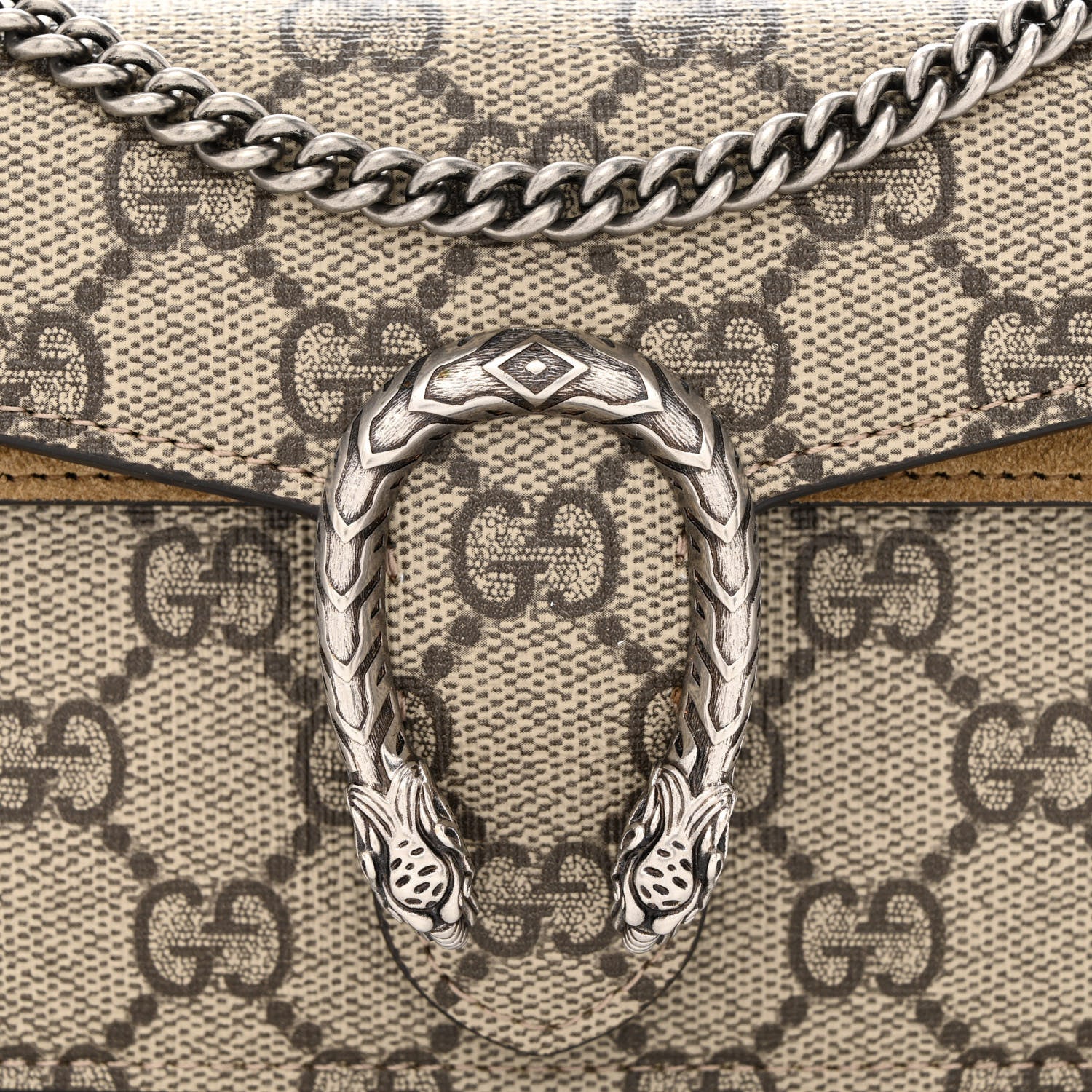 Gucci GG Supreme Monogram Super Mini Dionysus Shoulder Bag Taupe 7 of 10