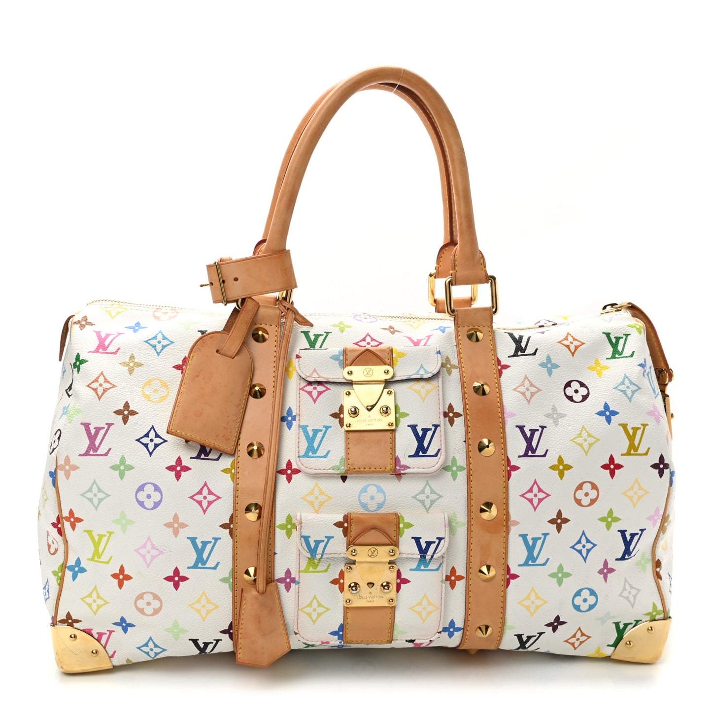 Monogram Multicolor Keepall 45 White