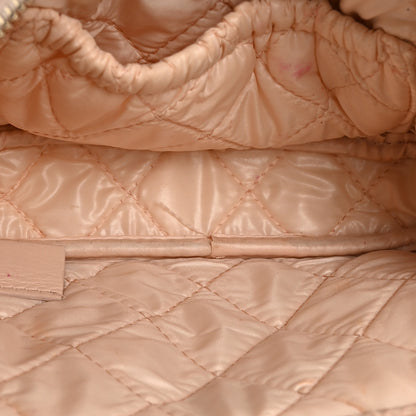 Chanel Caviar Quilted Small Curvy Pouch Cosmetic Case Light Beige 5 of 9