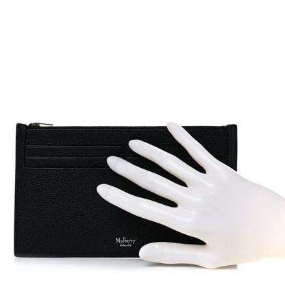 Mulberry Classic Grain Zipped Travel Card Holder Black 2 of 10