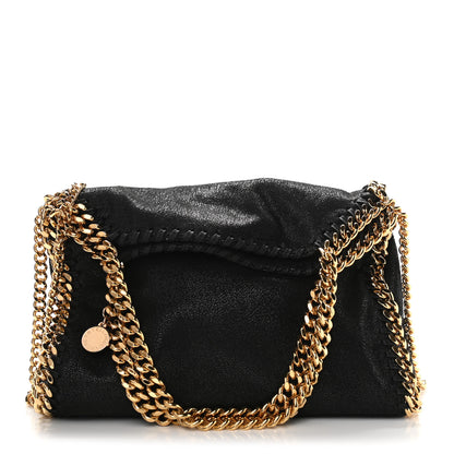 Stella McCartney Shaggy Deer Mini Falabella Fold Over Tote Black 1 of 10