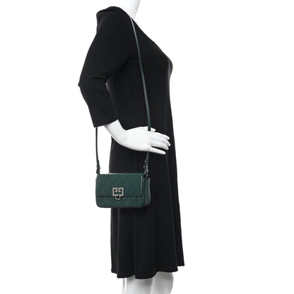 Givenchy Goatskin Quilted GV3 Mini Pocket Convertible Bag Green Forest 2 of 7