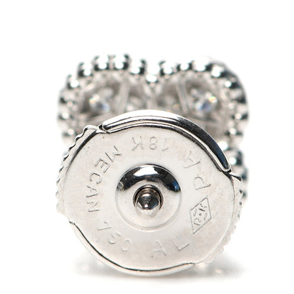 Van Cleef & Arpels 18K White Gold Diamond Sweet Alhambra Earrings 4 of 5