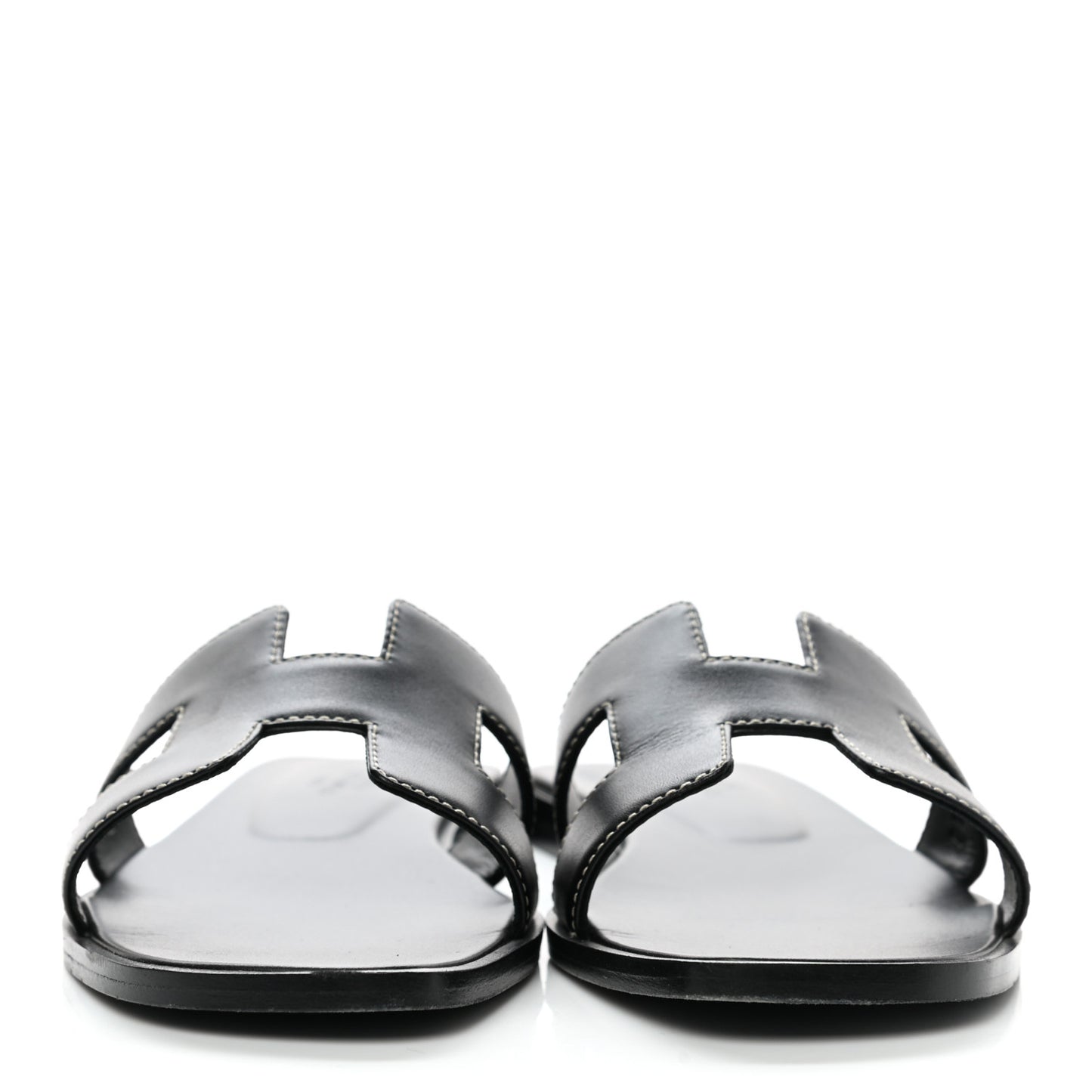 Box Calfskin Oran Sandals 36 Black